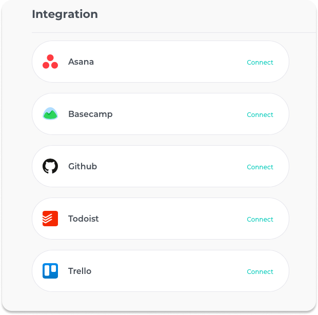 Possible integrations of Timenotes